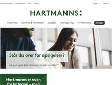 Tablet Screenshot of hartmanns.dk